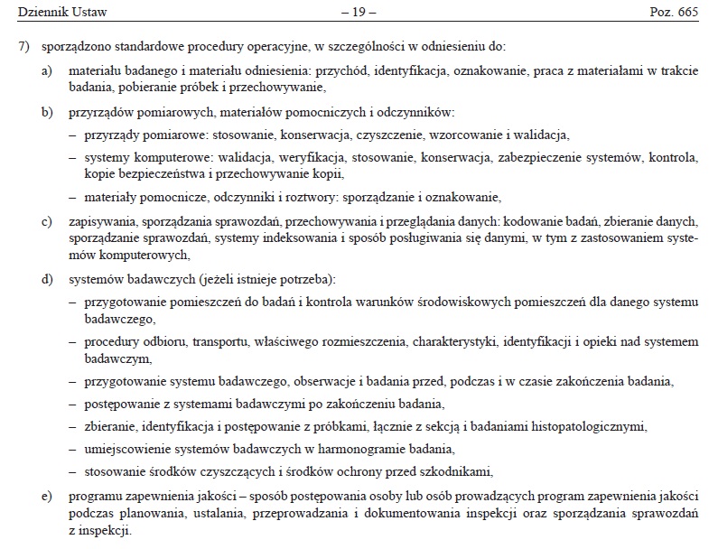 Dobra praktyka laboratoryjna (GLP) (DPL) Przeprowadzanie badań zgodnie z zasadami dobrej praktyki 57