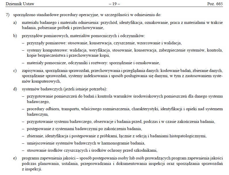 Dobra praktyka laboratoryjna (GLP) (DPL) Przeprowadzanie badań zgodnie z zasadami dobrej praktyki 57