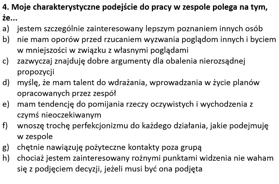 Model Belbina. Uwaga-na końcu artykułu darmowy test Belbina, określ role w zespole 369