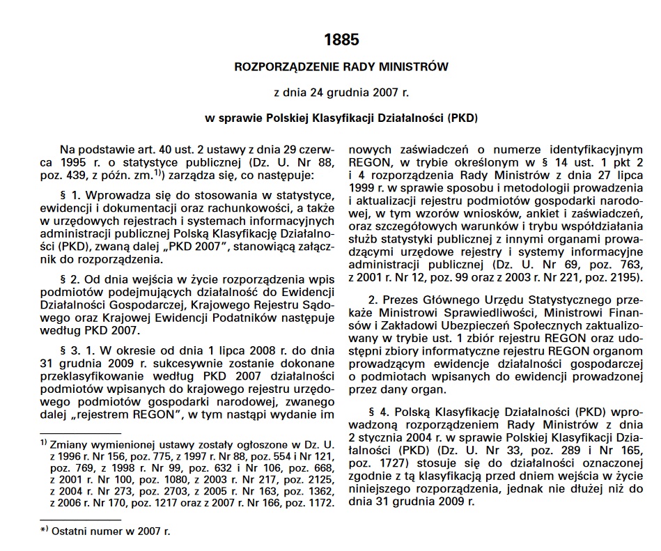 Nowe Kody PKD, czyli Polska Klasyfikacja Działalności (wyszukiwarka kodów) 2