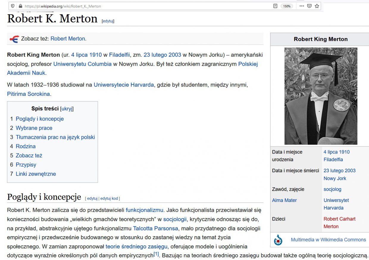 Samospełniająca się przepowiednia Roberta Mertona