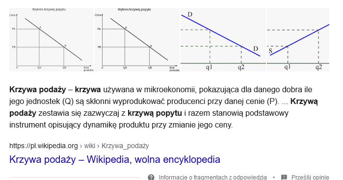 Krzywą popytu i podaży Krzywą popytu i podaży